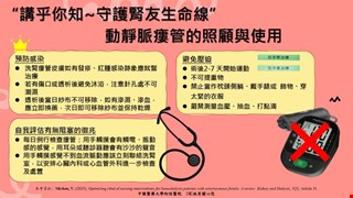 動靜脈瘻管的照顧與使用/19C