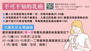 不可不知的乳癌